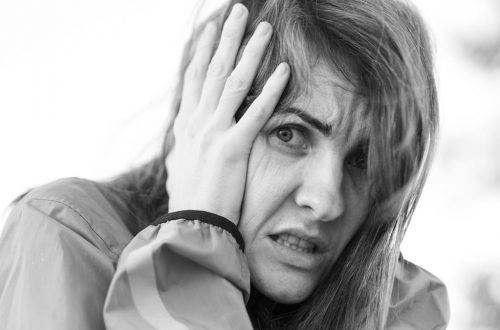portrait of a depressed woman